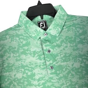 Footjoy FJ Athletic Fit Golf Polo Shirt Men M Camo Performance Coosaw Creek Club